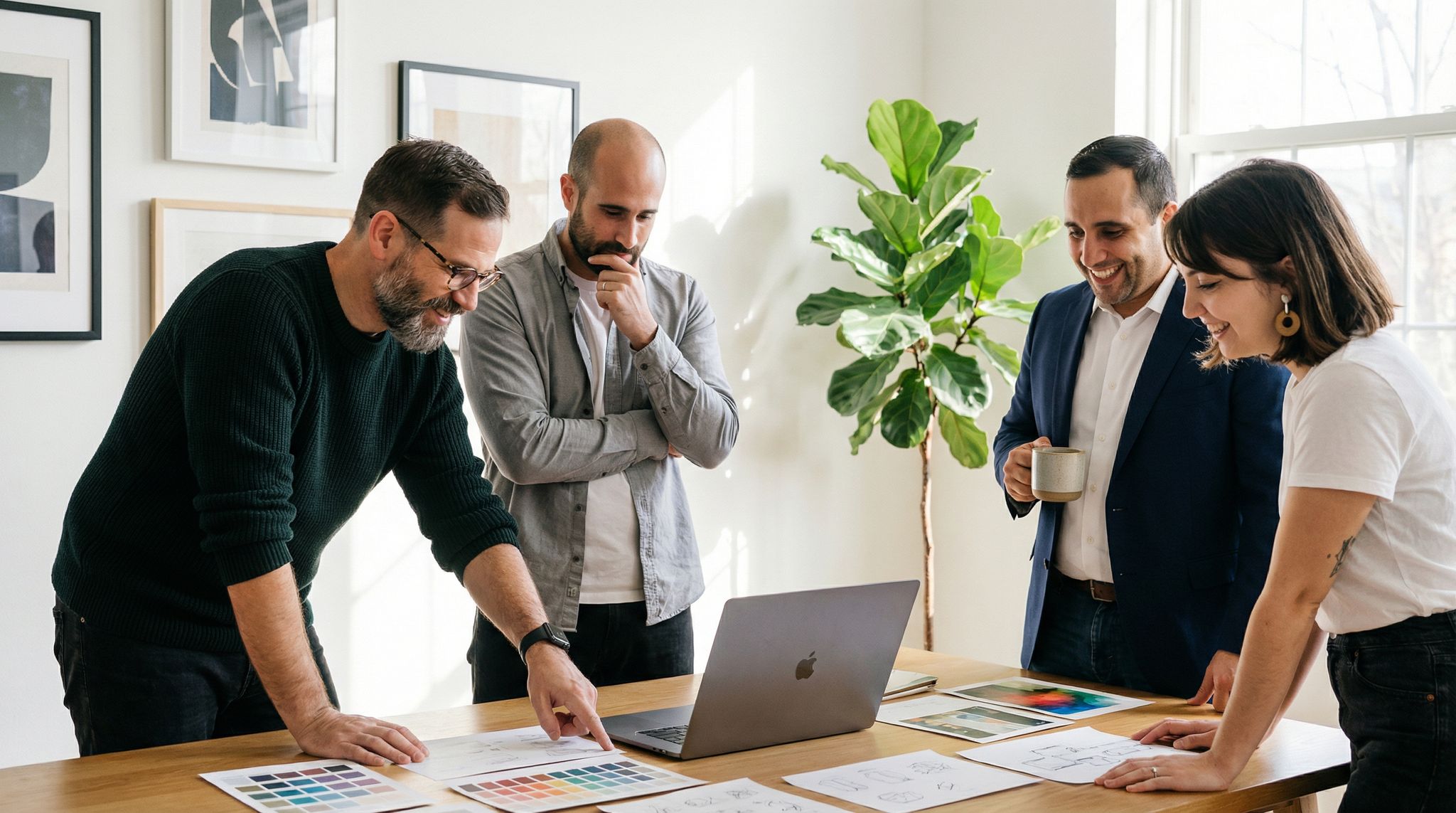The Naviu team working together